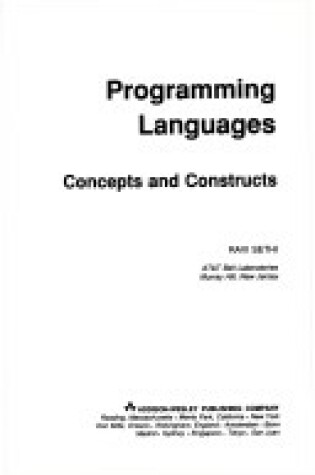 Cover of Programming Languages