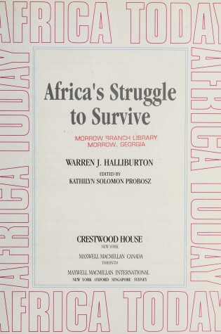 Cover of Africa's Struggle to Survive