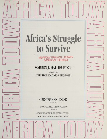 Book cover for Africa's Struggle to Survive