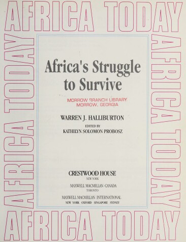 Cover of Africa's Struggle to Survive