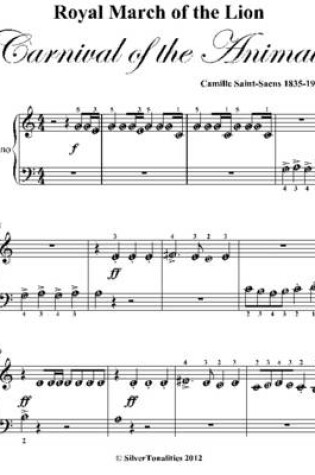 Cover of Royal March of the Lion Carnival of the Animals Beginner Piano Sheet Music