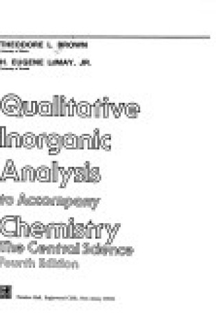 Cover of Quantitative Inorganic Analysis
