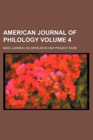 Cover of American Journal of Philology Volume 4