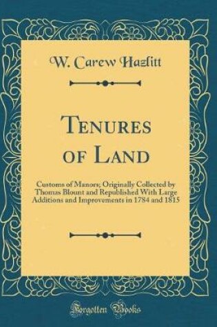 Cover of Tenures of Land