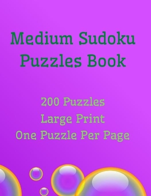 Book cover for Medium Sudoku Puzzles Book