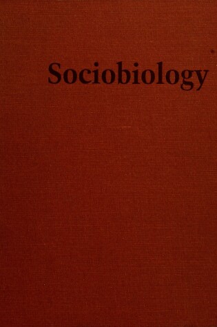Cover of Sociobiology