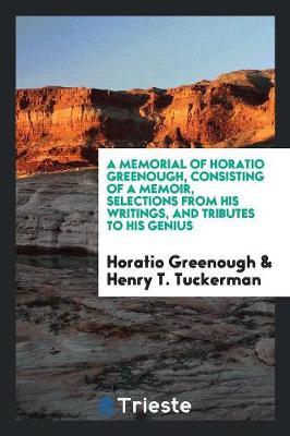 Book cover for A Memorial of Horatio Greenough