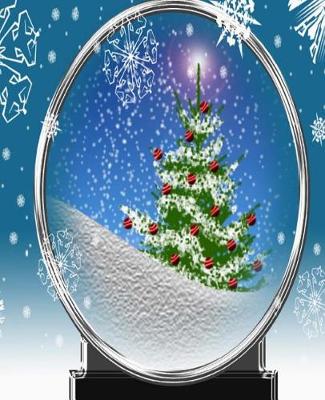 Cover of Christmas Tree Snow Globe School Comp Book 130 Pages