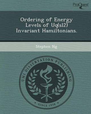 Book cover for Ordering of Energy Levels of Uq(sl2) Invariant Hamiltonians