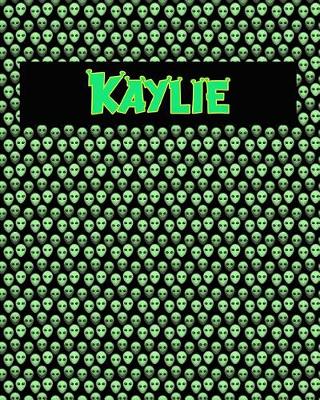 Book cover for 120 Page Handwriting Practice Book with Green Alien Cover Kaylie