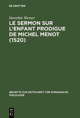 Book cover for Le sermon sur l'Enfant prodigue de Michel Menot (1520)