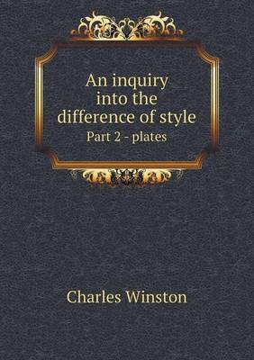 Book cover for An inquiry into the difference of style Part 2 - plates