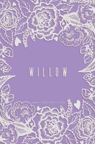 Cover of Willow. Lavender Purple Journal, Dot Grid