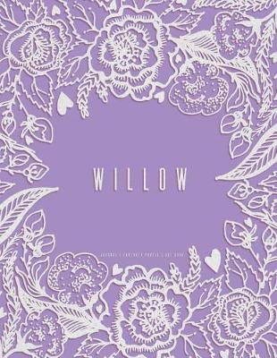 Book cover for Willow. Lavender Purple Journal, Dot Grid