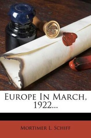 Cover of Europe in March, 1922...