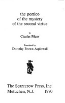 Book cover for Portico of the Mystery of the Second Virtue