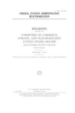 Cover of Federal Aviation Administration reauthorization