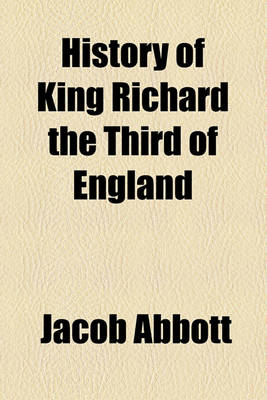 Book cover for History of King Richard the Third of England