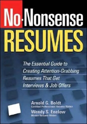 Book cover for No-Nonsense Resumes