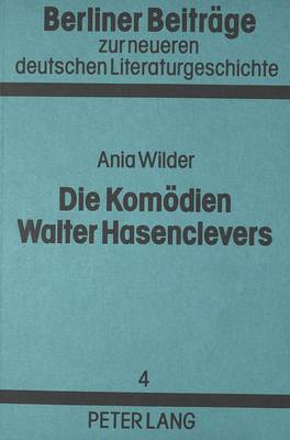 Cover of Die Komoedien Walter Hasenclevers