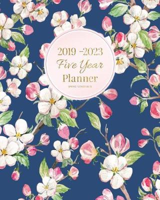 Book cover for 2019-2023 Five Year Planner Spring Flower -Blue