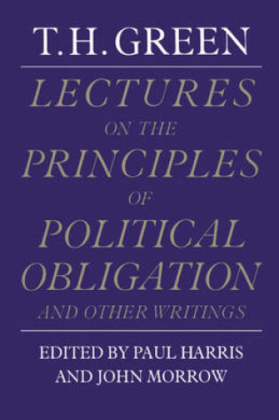 Cover of Lectures on the Principles of Political Obligation and Other Writings