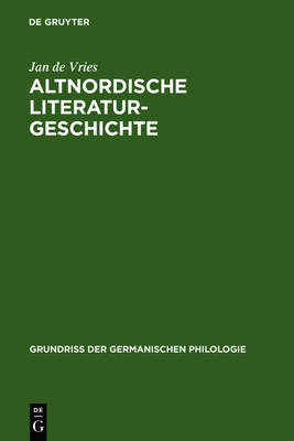 Book cover for Altnordische Literaturgeschichte