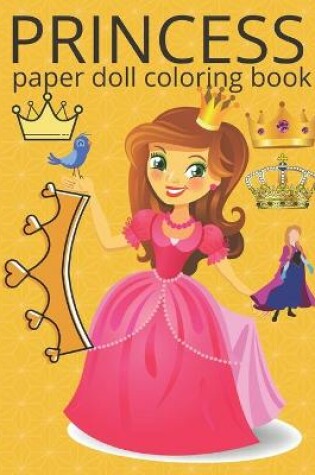 Cover of princess paper doll coloring book