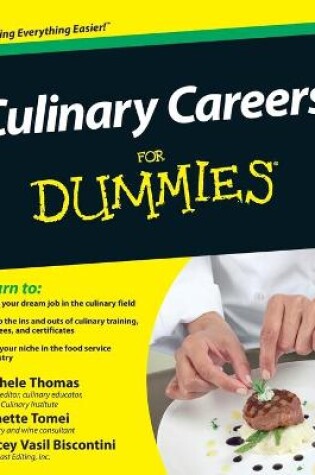 Cover of Culinary Careers For Dummies