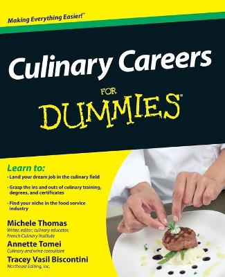 Book cover for Culinary Careers For Dummies