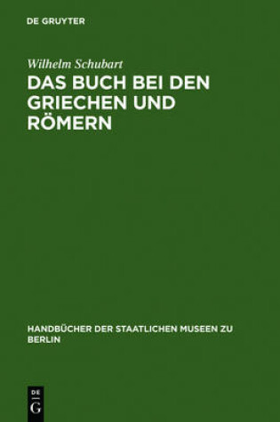 Cover of Das Buch bei den Griechen und Roemern