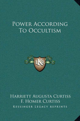 Cover of Power According to Occultism