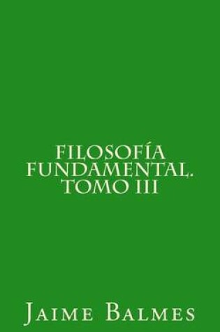 Cover of Filosofia Fundamental. Tomo III