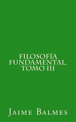 Book cover for Filosofia Fundamental. Tomo III