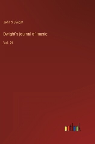 Cover of Dwight's journal of music