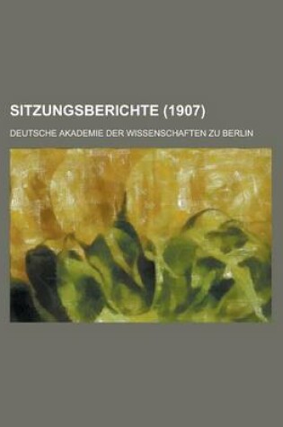 Cover of Sitzungsberichte (1907 )