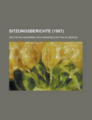 Book cover for Sitzungsberichte (1907 )