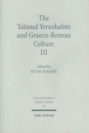 Cover of The Talmud Yerushalmi and Graeco-Roman Culture I