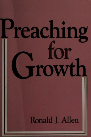 Cover of Preaching for Growth