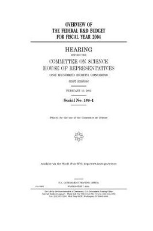 Cover of Overview of the federal R&D budget for fiscal year 2004