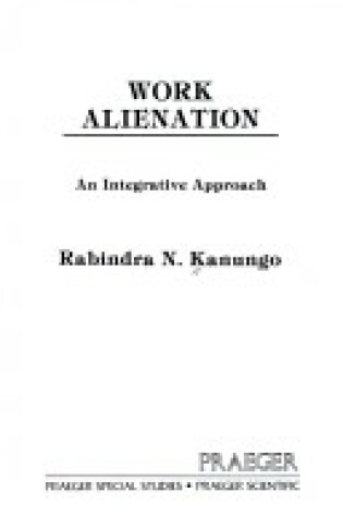 Cover of Work Alienation