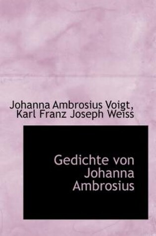 Cover of Gedichte Von Johanna Ambrosius