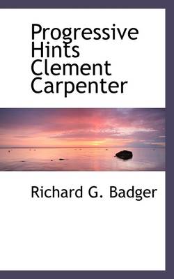 Book cover for Progressive Hints Clement Carpenter