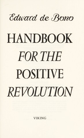 Book cover for Handbook For the Positive Revolution