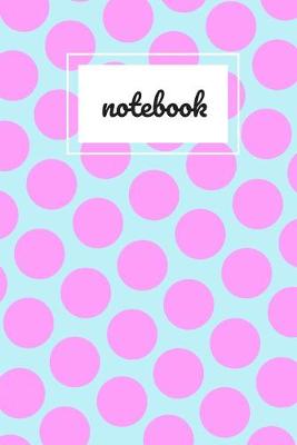 Book cover for Blue and pink polka dot print notebook