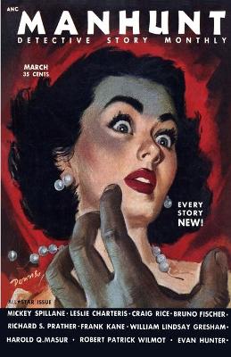 Book cover for Manhunt, March 1953