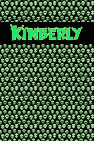 Cover of 120 Page Handwriting Practice Book with Green Alien Cover Kimberly