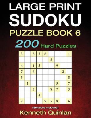 Book cover for Large Print SUDOKU Puzzle Book 6