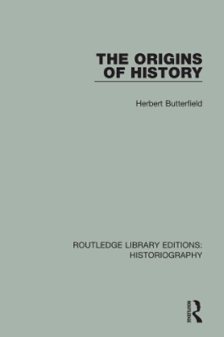 Cover of The Origins of History