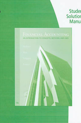 Cover of Financial Accounting, Student Solutions Manual